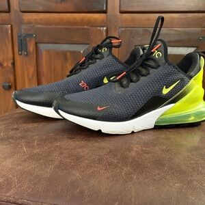 Nike Air Max 270 Black with Neon Yellow Accents